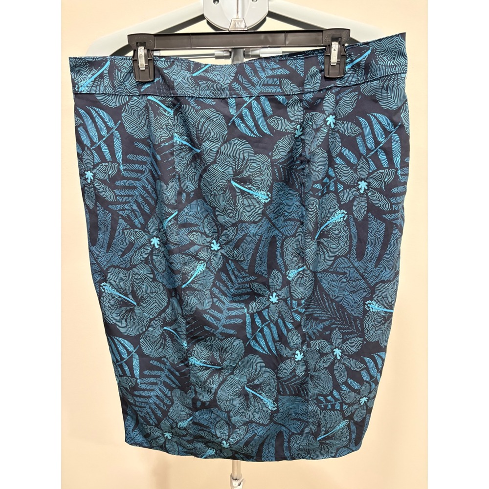 Rip Skirt Hawaii Hibiscus Print Length 3 Size XL Adjustable Wrap Floral Blue - Picture 5 of 8